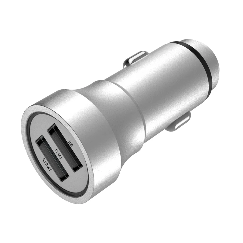 GUSGU 5V алюминиевый сплав двойной USB Автомобильное зарядное устройство