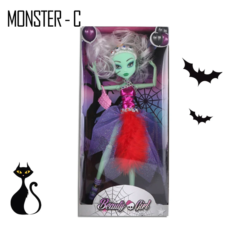 monster - C 1 шт./компл. совместное 28 см Monster Плюшевые игрушки высокое куклы, игрушки для девочек Обучающие куклы bjd кукла Монстр подарок для девочек высокое оригинальная модная Кукла - Цвет: monster - C