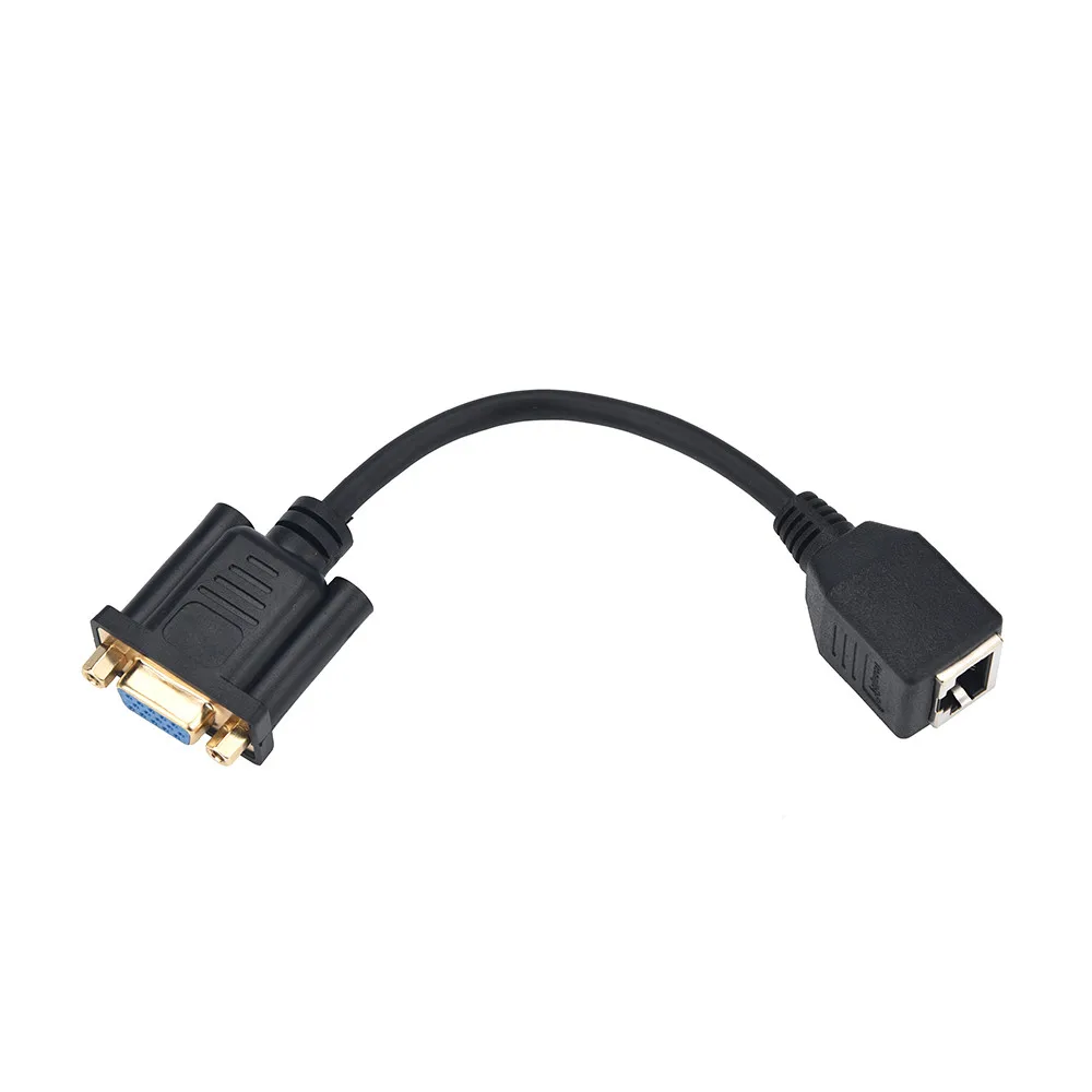 Адаптер VGA мама RJ45 удлинитель преобразователь через Cat5 Ethnernet кабель JQ0329 быстрая и