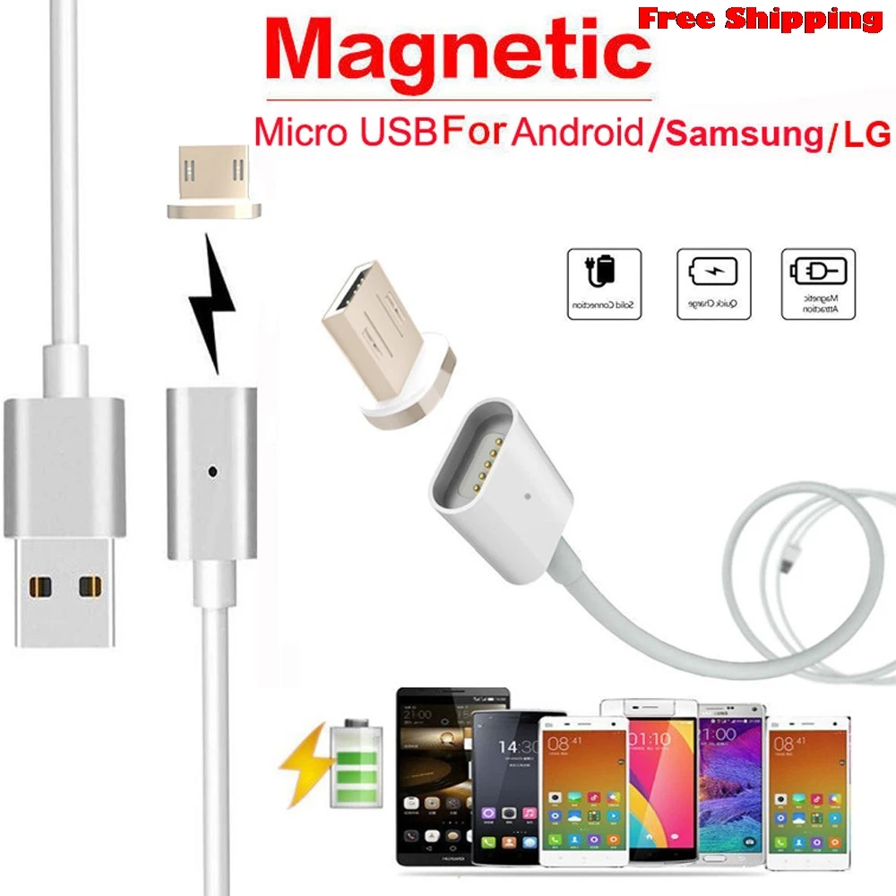2 4 A Micro usb зарядный кабель Магнитный адаптер зарядное устройство для samsung Android LG