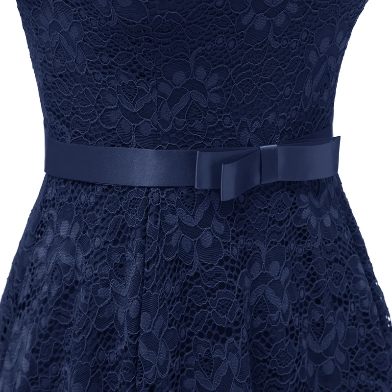 Nemidor 2019 Women Vintage Short Sleeve Bow Summer Swing A-line Dress Sexy Slash Neck Patchwork Midi Party Lace | Женская одежда