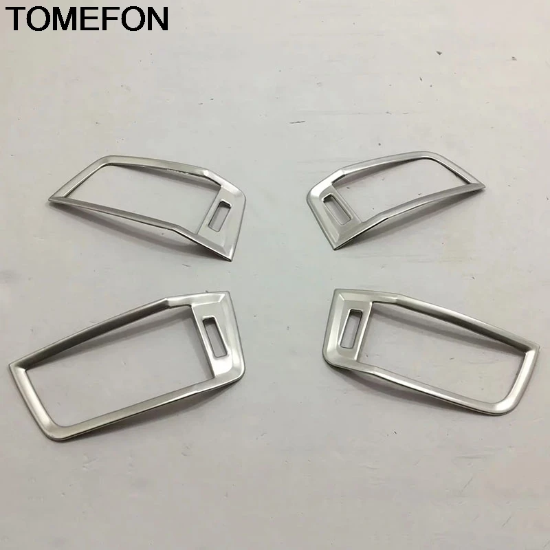 TOMEFON For Skoda Karoq 2017 2018 2019 Front Air Condition Control AC Vent Outlet Cover Trim Interior Accessories StainlessSteel |