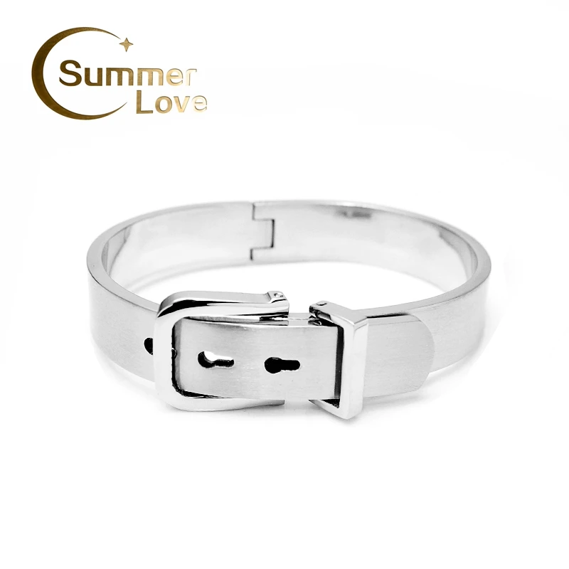 Мужской браслет пряжка из титановой стали 316L позолоченный серебряный|bracelet ball|belt