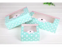 kraft paper gift box with windowbirthdaywedding party gift ideas handmade packing box for cookieegg tartcup cake