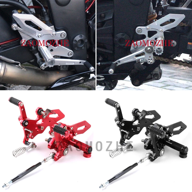 

For kawasaki Ninja 250 300 2013 2014 2015 2016 2017 Motorcycle Adjustable Rider Rear Set Rearsets Footrest Foot Rest Pegs