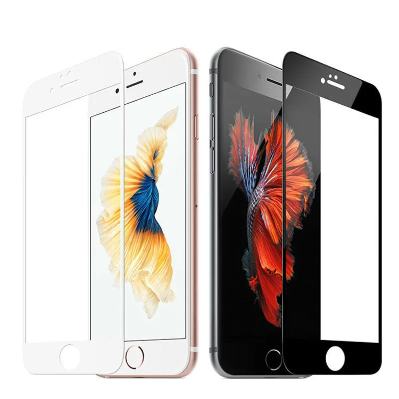 #001 Защита экрана для iPhone 7 стекло 3D 9H твердое закаленное 0 2 мм углеродное волокно