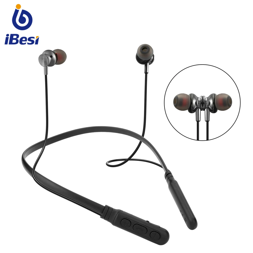 IBESI Y06 Bluetooth наушники спортивные Беспроводные наушники с шейным ремешком Магнитная гарнитура Handfree наушники с микрофоном для Xiaomi huawei