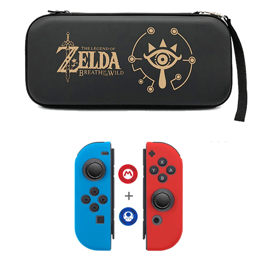 5 в 1 nintendo Switch аксессуары Защитная сумка для хранения Joy-con силиконовый кожи 2 аналоговые колпачки для Nitendo nintendo переключатель