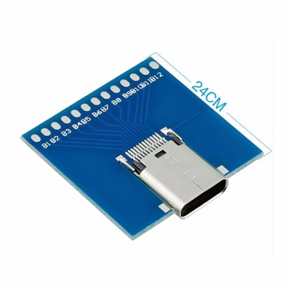 Стандартный адаптер для пайки с разъемом USB 3 1 Type C разъем тестирования PCBA плата 10