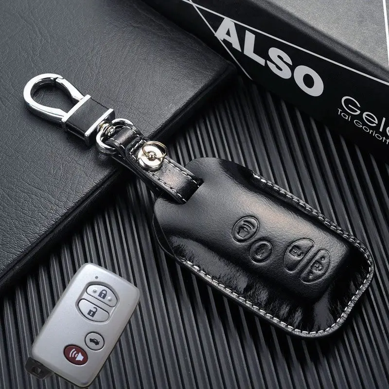 Кожаный чехол для автомобильного ключа с дистанционным управлением Toyota LC200 Land