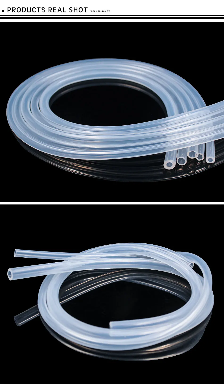 1M /2M long Free shipping Food Grade silicone tube antifreeze hose pump tube ID 5 6 7 8 10 12 14 16 19 25mm transparent VMQ