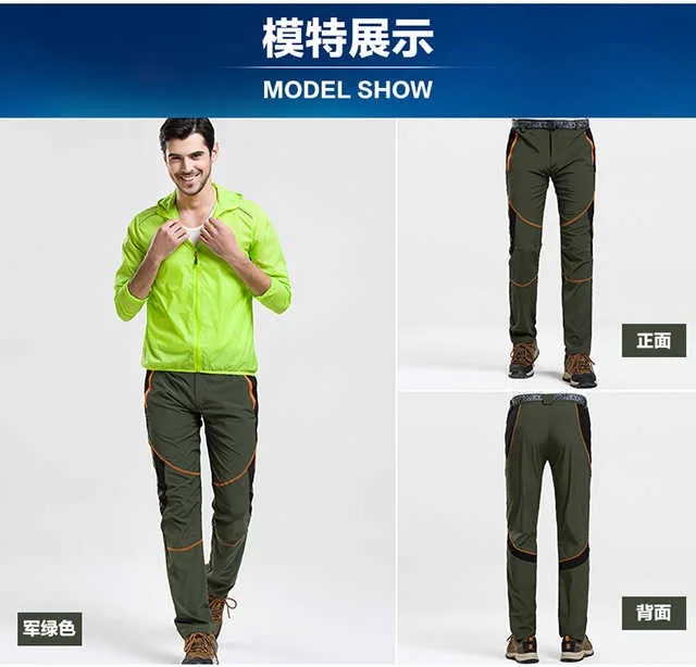 

2019 New Men Hiking Pants Outdoor Softshell Trousers Thin Section Waterproof Windproof Thermal For Camping Ski Climbing 25wy