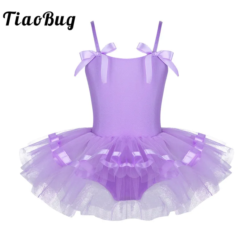 

Kids Girls Ballet Tutu Dress Ballerina Fairy Tulle Leotard Costumes Sleeveless Gymnastic Leotard Dance Dress Performance Clothes