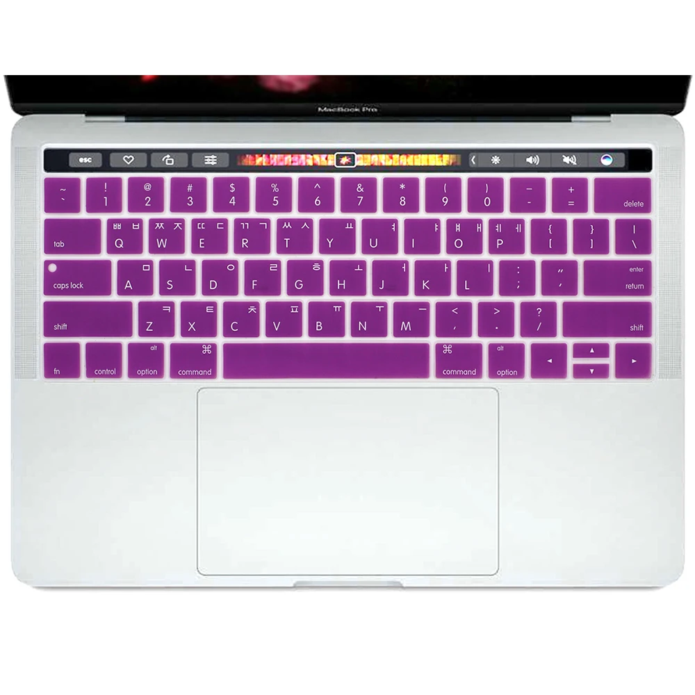 Корейский силиконовый чехол для клавиатуры Apple Macbook Pro 13 3 дюйма A1706 и 15 4 A1707 (2017