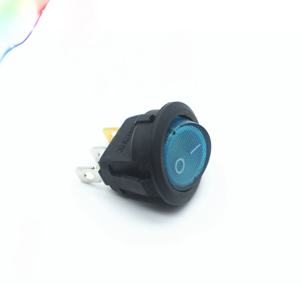 10 шт. красный синий зеленый желтый свет ВКЛ-ВЫКЛ SPST Круглый кулисный