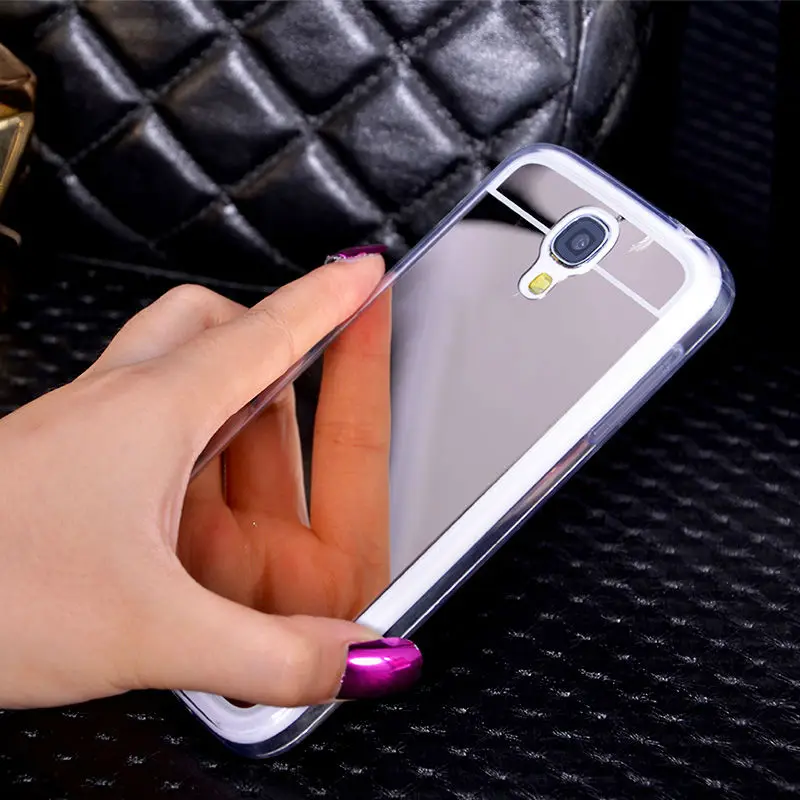 Coque S4 мини S5 мини Роскошная прозрачная пленка, поликарбонат чехол для телефона из мягкого силикона ТПУ с рисунком зеркальный чехол для Samsung Galaxy S4 i9500 S5 i9600 NEO золотой чехол