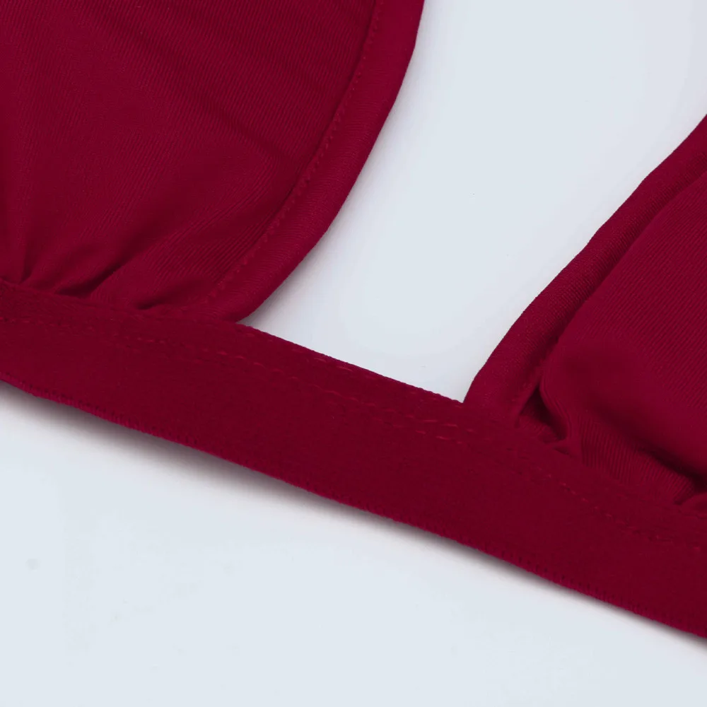 2019 сексуальный комплект бикини красная одежда для плавания женский купальник на