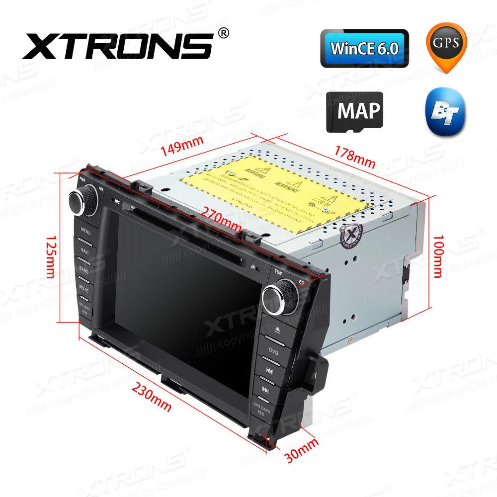 XTRONS 8 ''автомобильный DVD плеер GPS радио включающим в себя гарнитуру блютус и