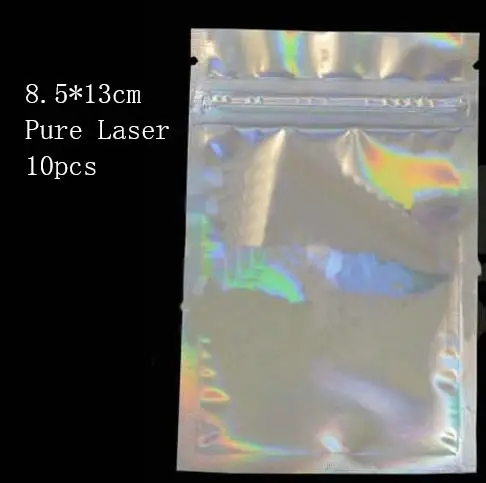 m laser ziplockbag 10 шт. DIY ремесло инструмент лазер пузырь мешок ручной работы голографический декор смола ювелирные изделия прозрачный карамельный цвет Упаковка Сумки Kawaii Arts - Цвет: m laser ziplockbag