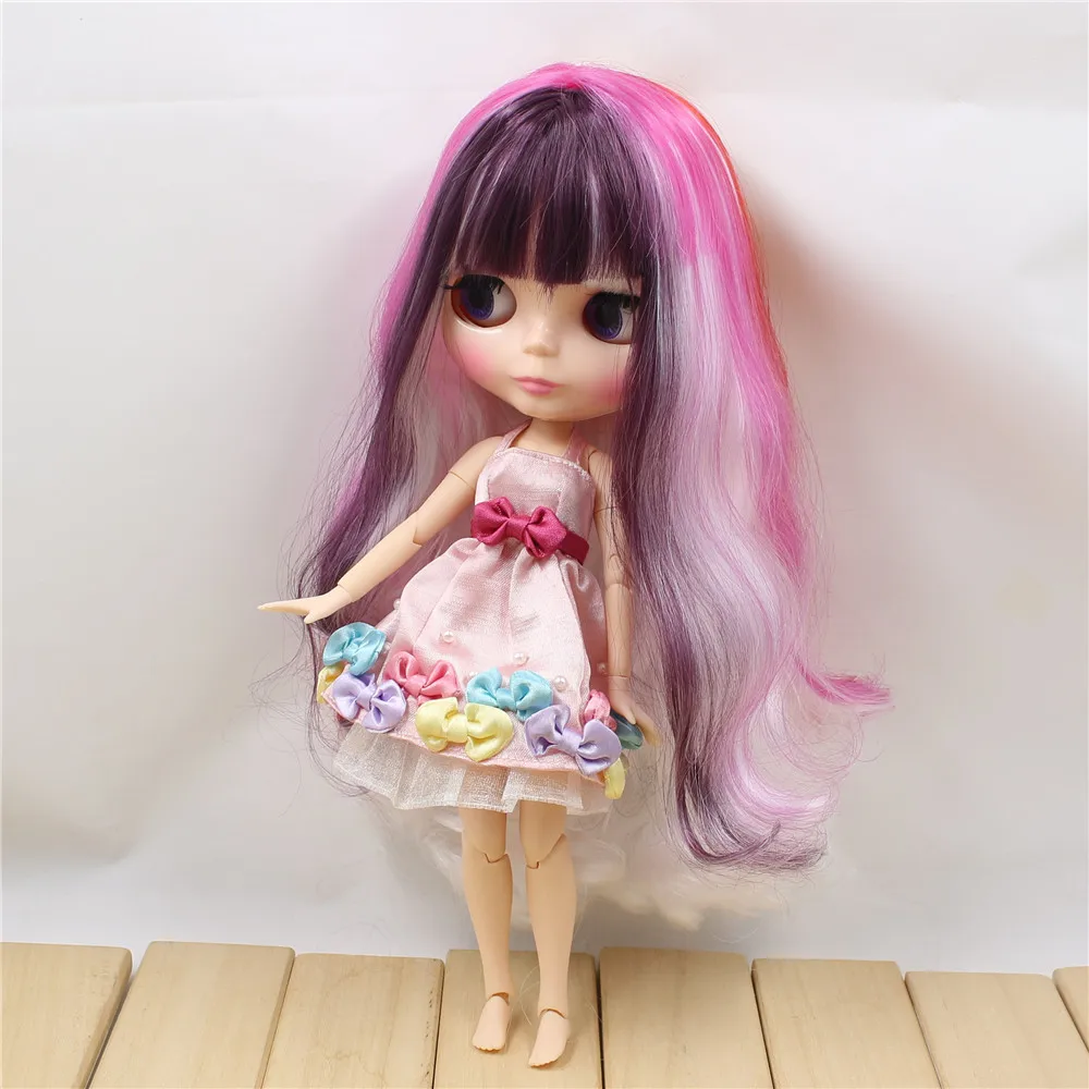 Ледяная кукла DBS Blyth 1/6 bjd игрушка красочные волосы шарнир тела блестящее лицо 30 см
