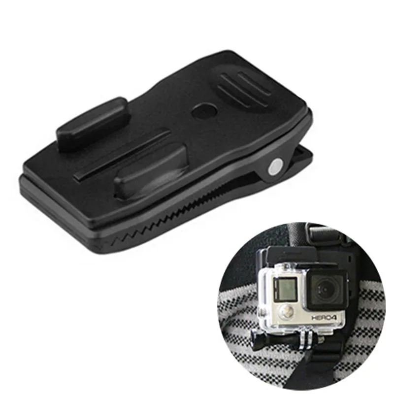 Go Pro вращающийся зажим на 360 градусов рюкзак с зажимом для Gopro Hero 11 9 Sjcam Yi Eken аксессуары
