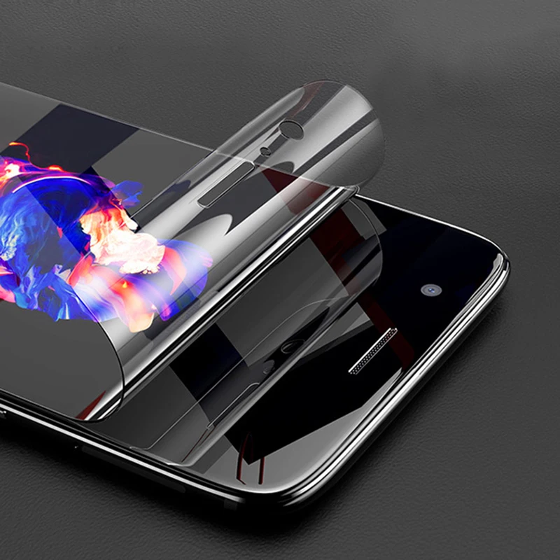 Полноэкранная Гидрогелевая пленка для Oneplus 5 т T 6 3 Hydrogel screen 3D мягкая защитная Т не