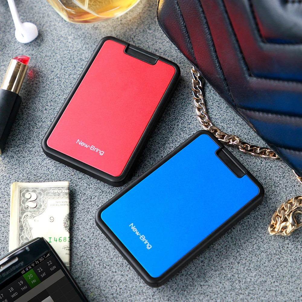 NewBring держатель для карт слайд кошелек RFID Блокировка металлический для мужчин женщин мужской женский чехол для карт кошелек