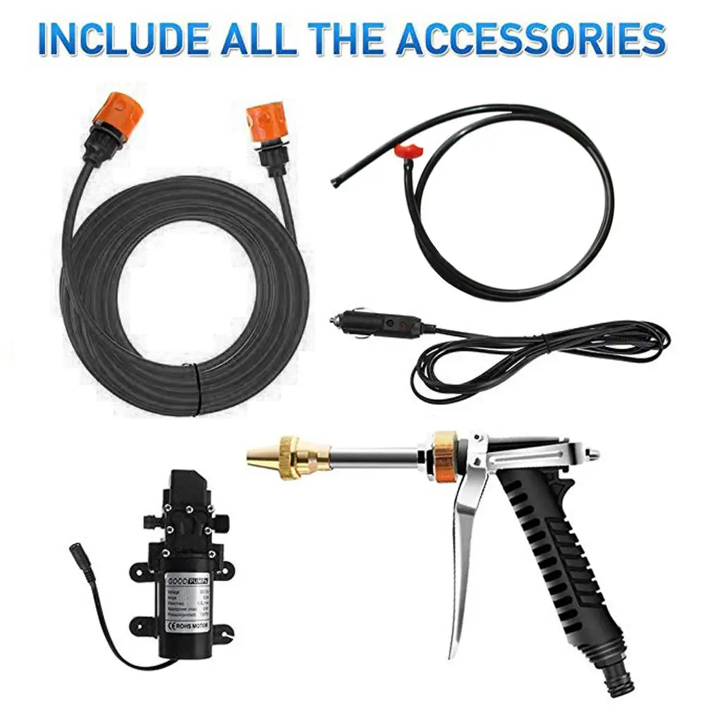 Продажа Набор для мойки автомобилей, портативный водяной насос высокого давления, 0,5 МПа, 5,5 л/мин, 12 В
