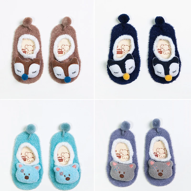 Милые новогодние детские носки зимние и весенние для малышей из кораллового