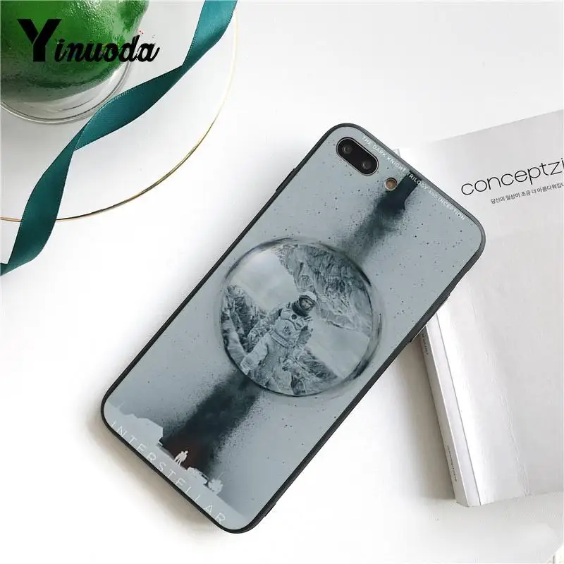 Yinuoda Interstellar черный ТПУ Мягкий силиконовый чехол для телефона iPhone 8 7 6 6S Plus X XS MAX 5 5S SE