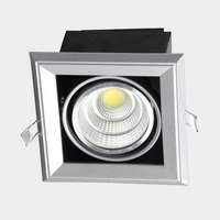 new led grille lamp dimmable 15w led bean pot light electronic recessed embeded wall light for indoor commercial office light
