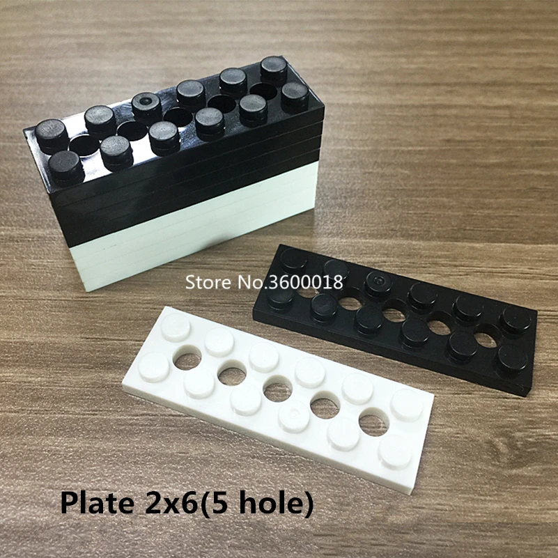 Высокотехнологичная пластина Decool 20 шт./лот 2x6 с 5 отверстиями совместимая 32001 MOC