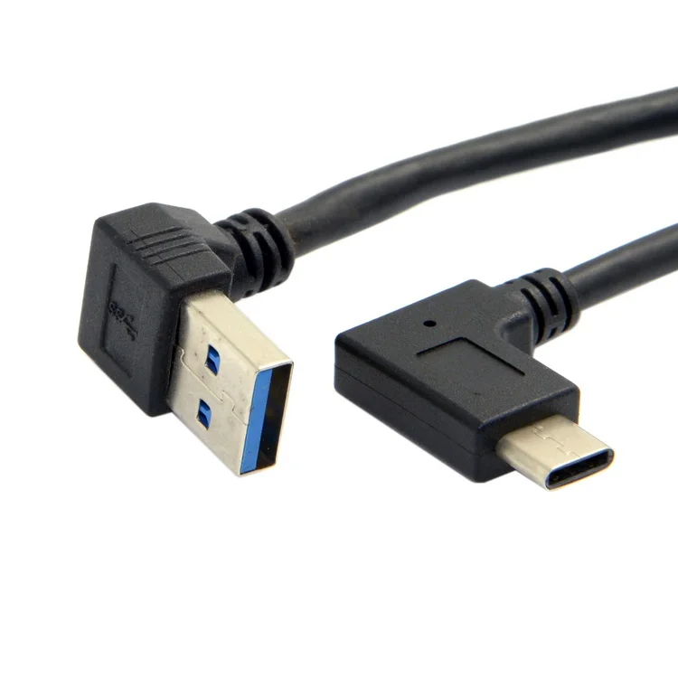 Реверсивный 30 см USB C 3 1 type под углом до 90 градусов вверх и вниз Угловой Мужской