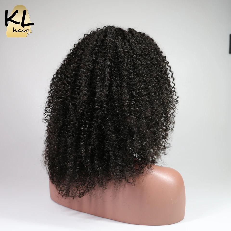 KL Hair полностью кружевные человеческие волосы парики для черных женщин афро