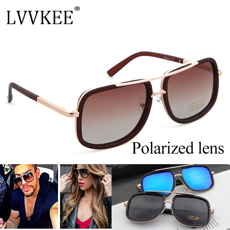 Classic Brand Desinger Celebrity Square Polarized lens Sunglasses womens/mens UV400 Sun Glasses Male Female Driving sunglass