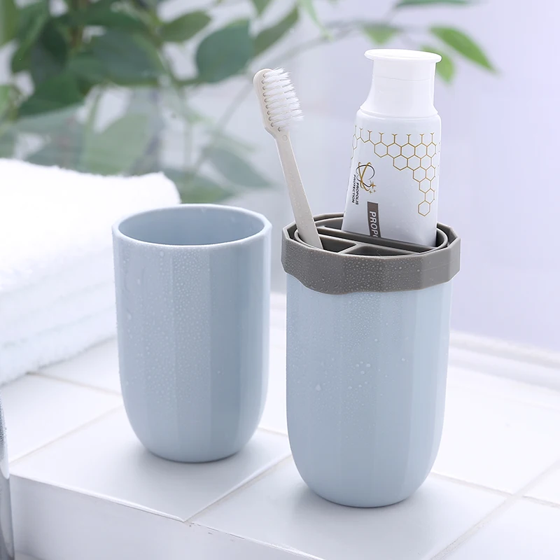 

050 Multi-function portable 4in1 Wash Cup toothbrush storage box 20.8*6.8cm