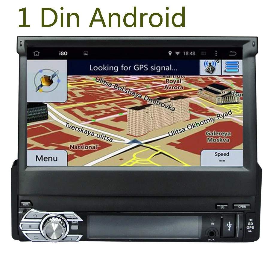 1 din автомобильный радиоплеер выдвижной экран Android Wi Fi мультимедийный плеер