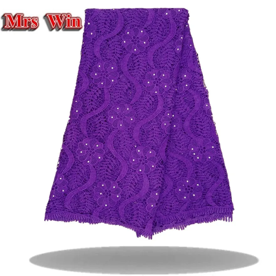 The latest African red wedding lace fabric of 2018 includes French high quality with water drill | Дом и сад
