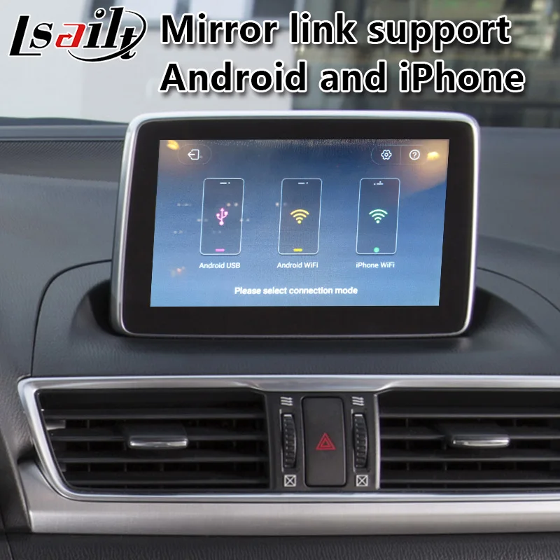 GPS навигатор Lsailt Android мультимедийный видеоинтерфейс для Mazda 3 2014 2020 года с