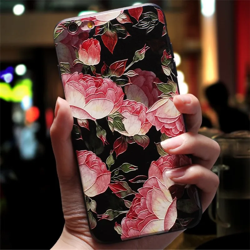 Модный цветочный чехол для телефона iphone 6 6s Puls 7 8 Plus 5 5S X XS XR Femal летний Мягкий