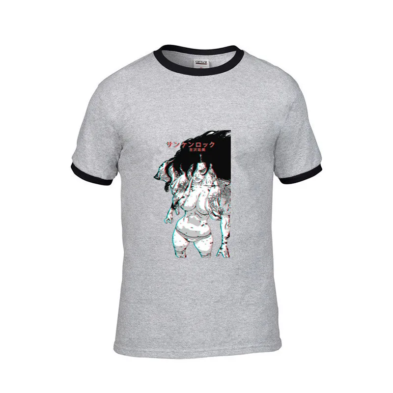 2019 Hot Yumin manga waifu sun ken rock japan Men sexy funny tshirts hip hop summer top t-shirt ahegao gothic male game t shirts Мужская