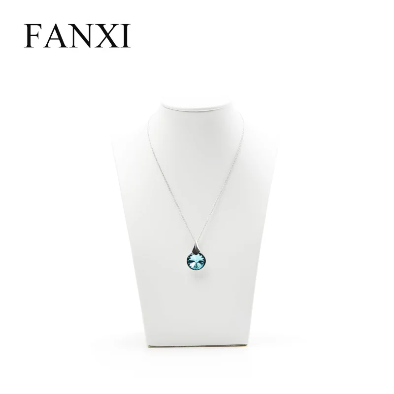FANXI Ожерелье Дисплей Бюст белый искусственная кожа ювелирные изделия Манекен