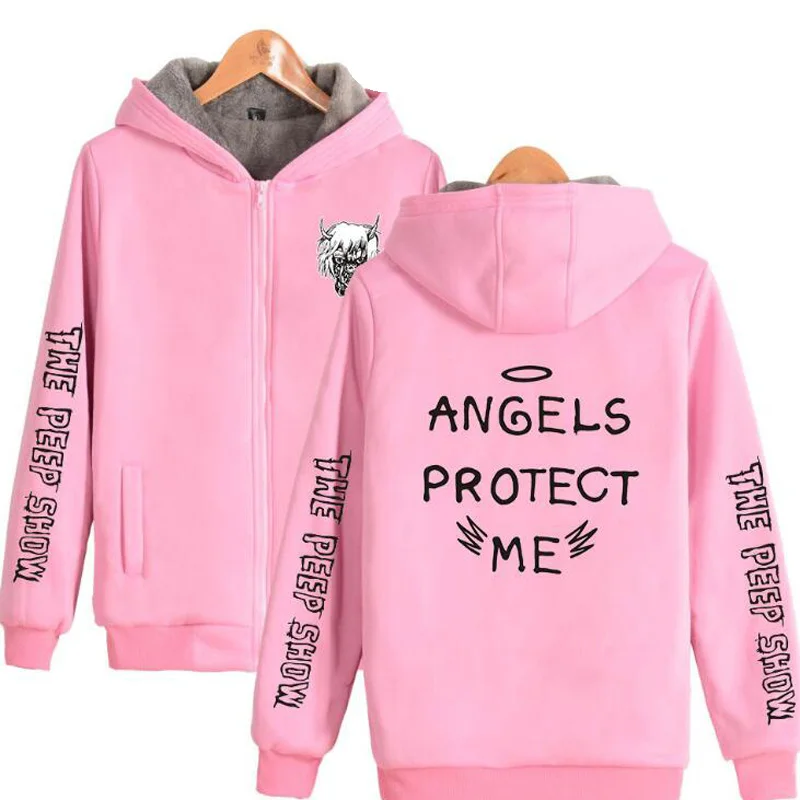 

Толстовка Cry Baby для мужчин и женщин, толстовка с капюшоном, с надписью Hell Boy The peep Show, флисовая куртка на молнии, пальто с капюшоном