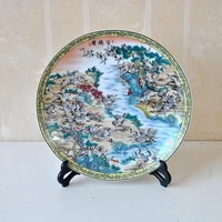 supply glaze color decorative plate hanging plate ceramic plate put one hundred crane bracket fig send home accessories 33001