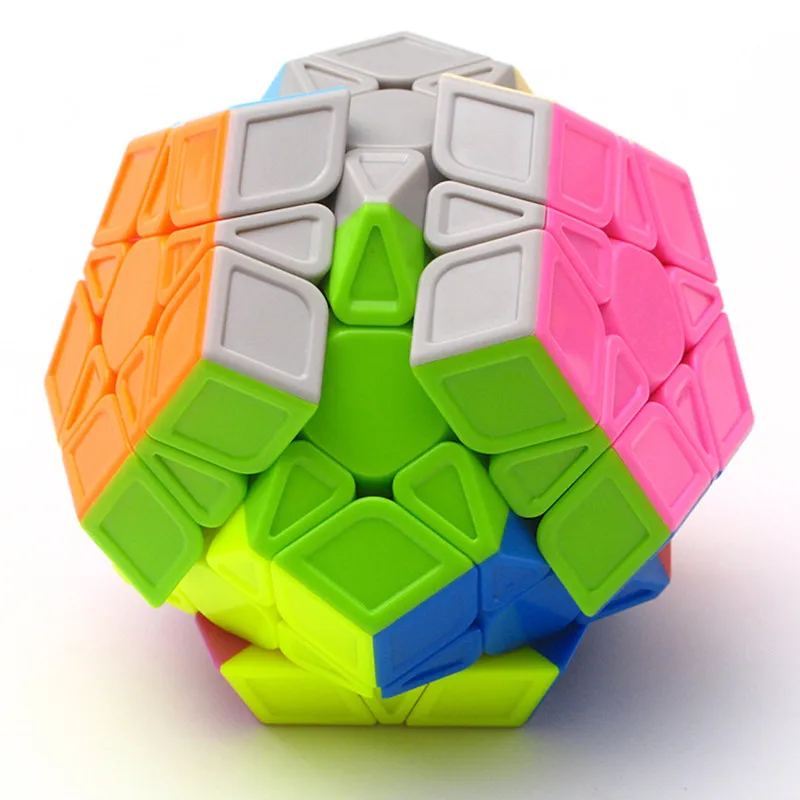 Qiyi красочные Megaminx Magic Cube Stickerless Профессиональный Скорость головоломки Cubo Magico