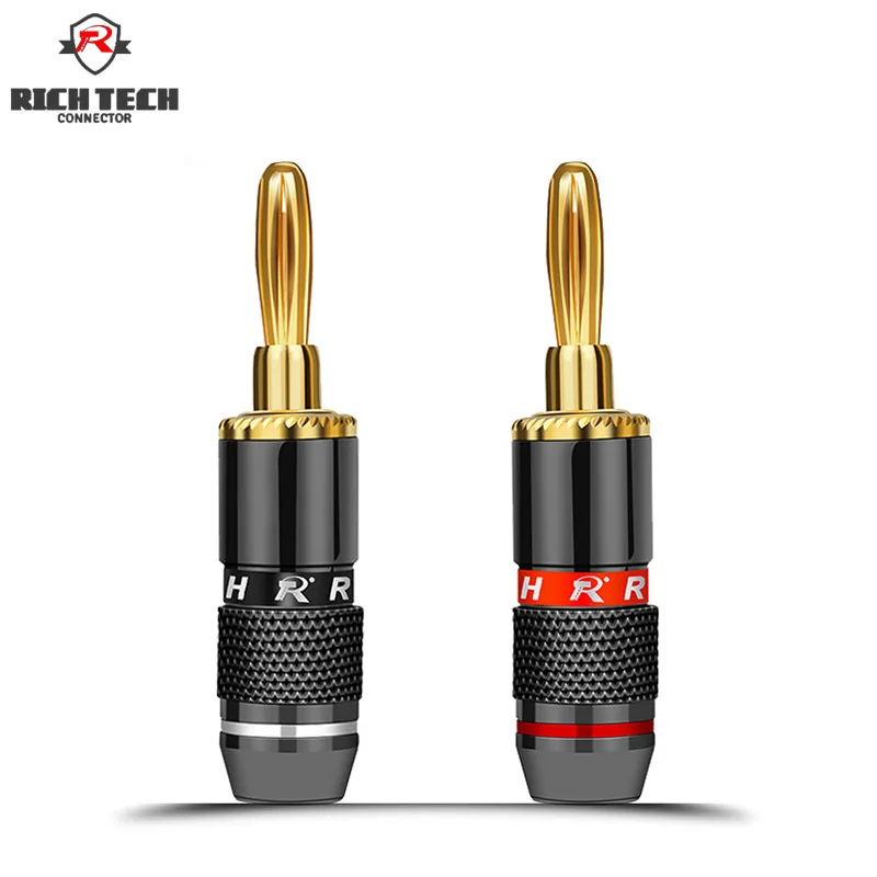 8 шт./4 пары позолоченные штекеры 4 мм|connector banana|connector maleconnectors gold |