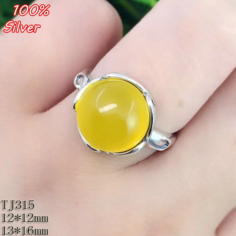 Wholesale 925 Sterling Silver Color Adjustable Ring Base Settings With 12MM Round Cabochon Blanks Setting DIY Jewelry | Украшения и