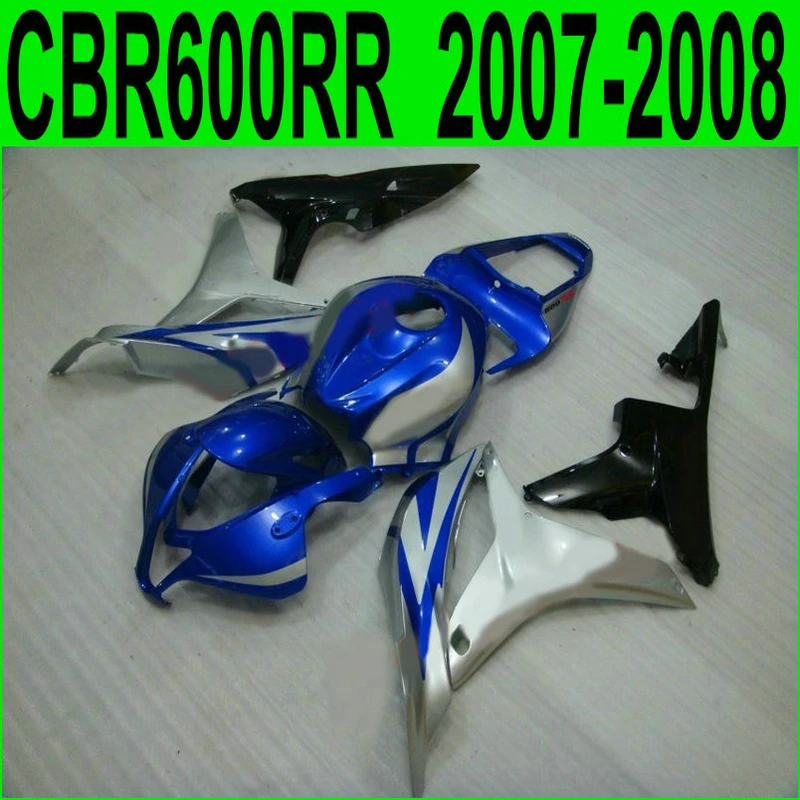 Комплект обтекателей для кузова инъекций Honda CBR600RR 07 08 синий серебристый черный