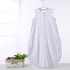 Спальный мешок для новорожденных мальчиков и девочек, 100% хлопок, двухслойный спальный мешок, длинная молния, круглый вырез, все сезоны