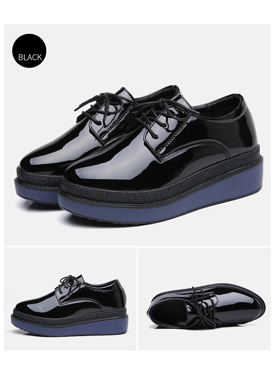 Женская обувь на платформе; zapatillas mujer; элегантные повседневные женские кожаные туфли-оксфорды в стиле ретро; сезон весна; коллекция года